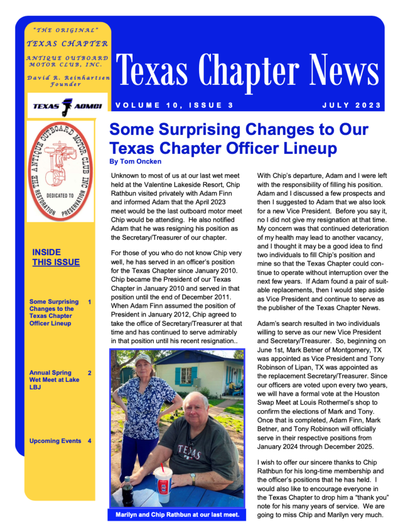Texas Chapter News – July 2023